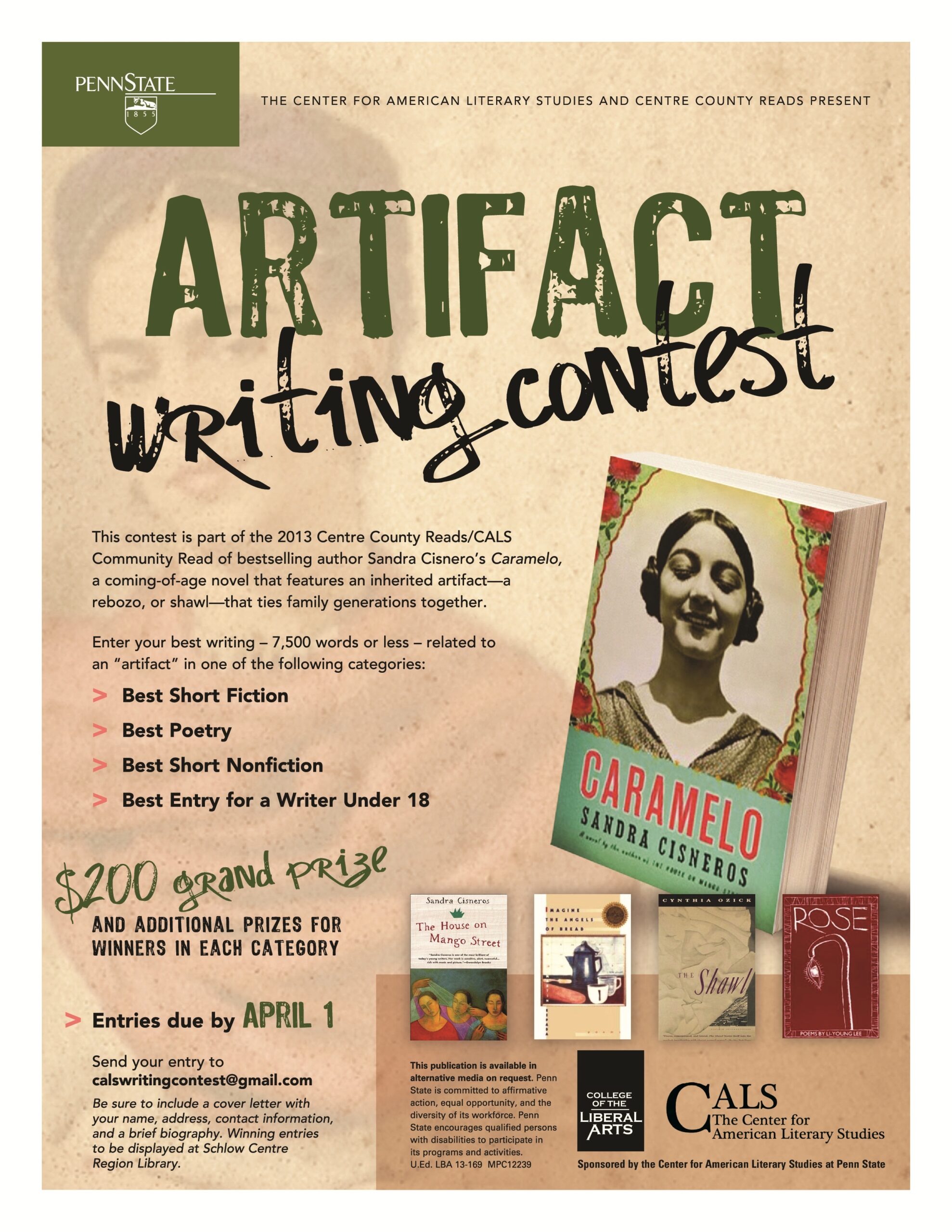 Artifact Writing Contest Poster