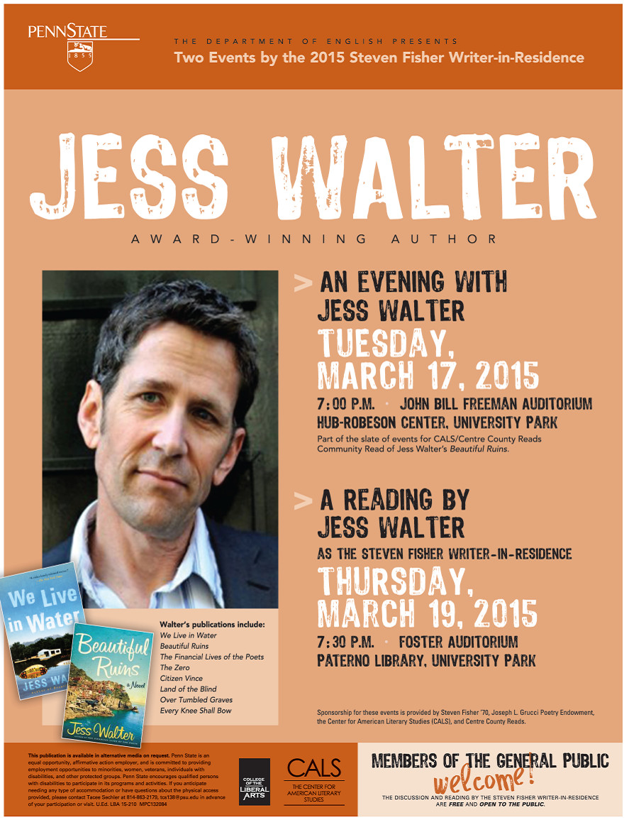 Jess Walter Reading Poster