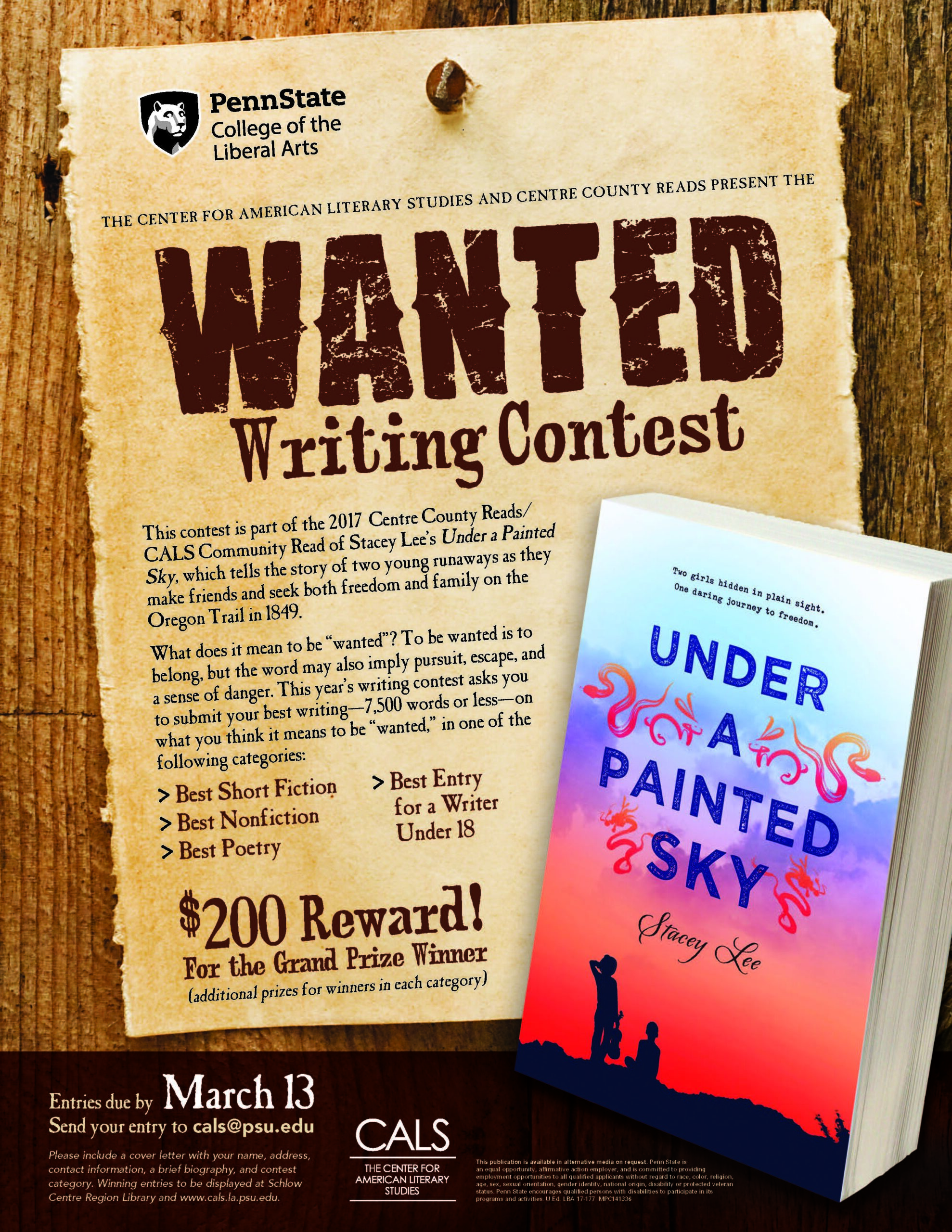 Wanted Writing Contest Poster