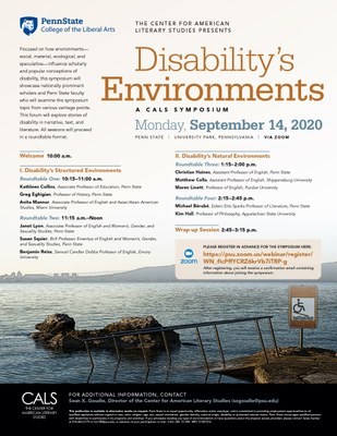The 2020 CALS (Virtual) Symposium: Disability’s Environments