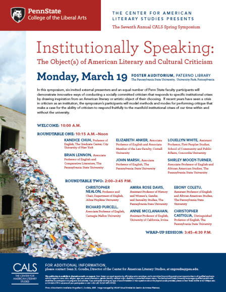 Institutionally Speaking: the 2018 CALS Spring Symposium