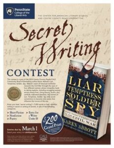 Secret Writing Contest Poster
